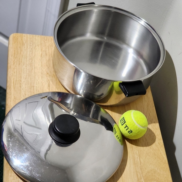 For @JR... Regal Thermic Ray 4-Ply 18-8 StnlsStl Thermo-Clad bottom Stock Pot - Picture 6 of 14